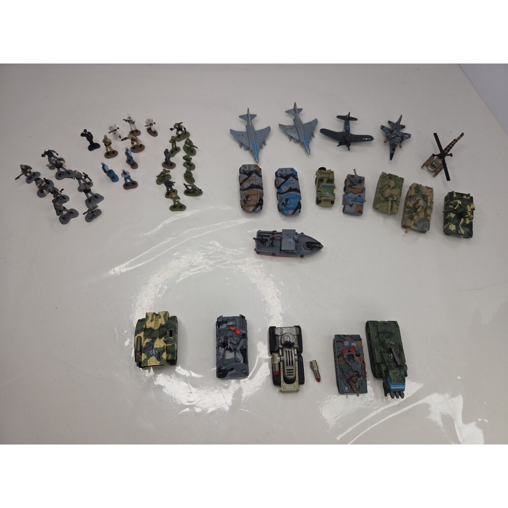 Vintage Galoob Micro Machines Military GI Joe Cobra Lot 29 Figs 18 Vehicles ASIS